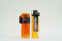 Bundle 2 Items - Eagle Refillable Single Torch Lighter with Patriot Disposable Lighter