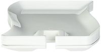 Fineline Settings 10-Piece Wavetrends Rectangular-Wave China-Like Plate, 6 by 9.5-Inch, White