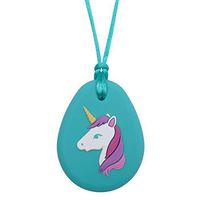 Munchables Sensory Chew Necklaces for Girls - Unicorn (Aqua)