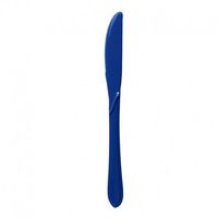 Royal Blue Plastic Knives Exquisite Solid Color Premium Plastic Cutlery, Heavy Duty Plastic Disposable Knives(24-ct. Pack)