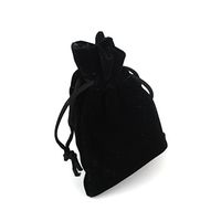 ULTNICE 9*12cm Velvet Drawstring Gift Bags Wedding Favor Candy Bags - 10pcs (Black)
