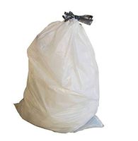 PlasticMill 4 Gallon Garbage Bags, Drawstring: White.7 MIL, 17x16, 200 Bags.