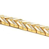 The Olivia Collection Ladies Goldtone & Silvertone Magnetic Bracelet 7.5 inches.