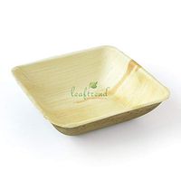 7 inch Square Dinner Bowl - 100% Natural and Chemical Free - Pack of 25 Bowls