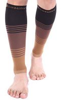 Doc Miller Premium Calf Compression Sleeve Dress Series 1 Pair 20-30mmHg Strong Calf Support Graduated Pressure Sports Running Recovery Shin Splints Varicose Veins (BlackBrownTan, Large)