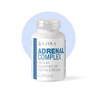 Ajira Adrenal Support Complex (60 Capsules) Glandular Fatigue Supplement | Vitamin B6, Zinc, Licorice Root | Healthy Weight Management, Appetite Control, Stress Relief