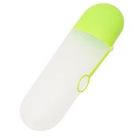 Meolin Toothbrush Storage Box Plastic Toothbrush Case Toothbrush Holder/Cover for Travel Use Toothpaste Toothbrush Box Case Container,Transparent + green cover,206.53.5cm