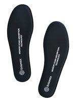 Knixmax Men's Memory Foam Insoles Comfort Shoe Inserts Shock Absorption Cushioning Foot Support Pads Black US 11