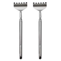 GmgodBack Scratcher Mean 2Pcs Telescopic Stainless Steel Back Scratcher Pocket