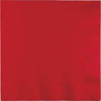 25-Count Touch of Color Paper Dinner Napkins, Classic Red