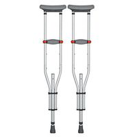 Crutches Canes Folding Medical Aluminum Lightweight Elderly, Grey