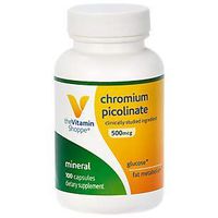 The Vitamin Shoppe Chromium Picolinate 500MCG, Clinically Studied Ingredient, Supports Glucose Fat Metabolism (100 Softgels)