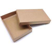 PEPPERLONELY 7" x 4-3/8" x 1-1/4" Kraft Brown Candy Gift Boxes Chocolate Boxes Packaging Treat Favor Bakery Boxes, 5 Count