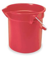 Rubbermaid Commercial Products Bucket, 2-1/2 gal, Red Red HDPE Includes Pour Spout FG296300RED - 1 Each