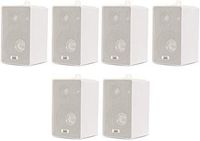 Acoustic Audio 251W Indoor Outdoor 3 Way Speakers 1200 Watt White 3 Pair Pack 251W-3Pr