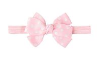 Refaxi Pink A Small Pink Round Dot Bow Flower Craft Small Satin Ribbon Craft Kid's Head Ornament