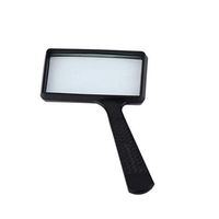 4X Rectangular Handheld Magnifying Glass Magnifier,Black Light Weight Exquisite Workmanship and Excellent Work 4X Rectangular Handheld Large Reading Magnifying Glass Magnifier