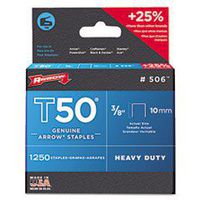 T50 Heavy Duty Staples, 3/8"" Leg, 1250/Pack, Sold As 1250 Each