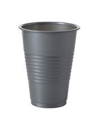 Exquisite 12 oz Silver Plastic Cups II 50 Count Bulk Pack Disposable Party Cups II Premium Quality Plastic Tumblers for Parties