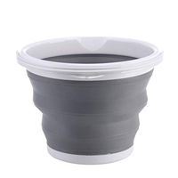 Collapsible Bucket with Sturdy Handle Portable Folding Water Container Space Saving Bucket for Hiking Camping