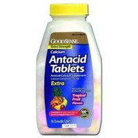 Good Sense Extra Strength Calcium Antacid Tablets-Packaging: 96 Count Bottle Flavor: Tropical Fruit Dosage: 750 mg - Each 1