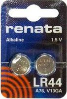 Renata LR44 (A76, V13GA) 1.5V Alkaline Button Battery, 2 Pack