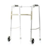 Yadianna Handrail Walker Elderly Disabled Walking Support Four-Legged Crutches Rehabilitation Aluminum Alloy Double Pulley 59cmx50cmx78cm Non-Slip Walking Stick with Hospital