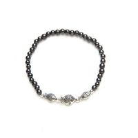 Black Fish Magnetic Therapy Stretch Bracelet (Size Medium - 7.5")