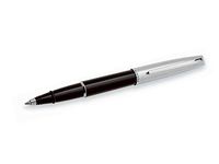Aurora Style Black Barrel w/ Chrome Cap Rollerball Pen - AU-E75