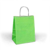 Bright Green Paper Shoppers | Quantity: 25 | Width: 16"