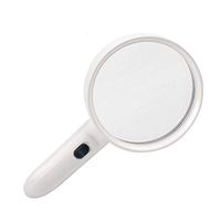 Loupe Magnifying Glass ABS White HD 10X Old Reading LED Light UV Electronic Maintenance Recognition Children Reading Magnifying Glass