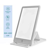 Light Therapy Lamp, UV-Free 5600-32000 Lux Nature Therapy Light, Touch Control with 3 Adjustable Brightness Levels, Memory Function & Compact Size for a Happy Life