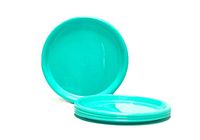 Mintra Home Reusable Plastic Plates (Teal, Large 12pk (8.5in))