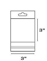 888 Display® - 200 Bags of Ultra Clear Treat, Bakery, Candle, soap, Cookie Bags w/Adhesive Seal (3"x3" - 200 Count, Ultra Clear w/Hanging Header)