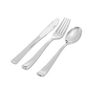 Fineline Settings 24-Piece 24 Count Cutlery-Bagged Combo, Silver