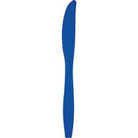 Club Pack of 288 Cobalt Blue Premium Heavy-Duty Plastic Party Knives