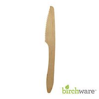 Birchware XL 7" - Compostable Wooden Knives, Biodegradable Party Supplies for Any Graduation, Luau, Fiesta, Tea Party, and More, Craft Supplies for Kids and Adults - (24 Knives)