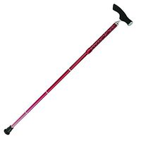 Folding Soft Touch Handle and Engraved Shaft with Swarovski Crystals - Red