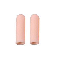 yanQxIzbiu Finger Cot, Finger Protector, 2Pcs Gel Finger Cots Little Toe Tube Protector Hand Cracking Eczema Sleeves Long Skin Color