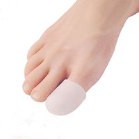 Care4UFoot Gel Toe Cap(Pack of 6) Toe Blister Prevention Toe Tube to Protect Toes from Ingrown Nails-Blisters-Hammer Toes Color White-Size L
