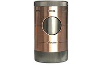 Xikar Volta Quad Flame Tabletop Lighter, High Performance, Camera Aperture-Inspired Lid, Bronze with Gunmetal