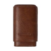 Smoking Set/Travel Portable Cigar Tube Cedar Wood Lined Leather Cigarette Case Can Accommodate 3 Cigar Men's Gift Box Packaging Brown Mute