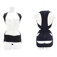 "Posture belt to support from the waist of equestrian nurses". shoulder stoop (Black S)
