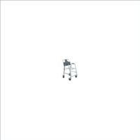 Lumex Aluminum Shower Transport Chair with 5 Inches Swivel Casters, Nylon Backrest and Padded Arm Rests, Silver