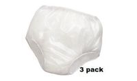 Adult Large Fits 34"-42" Waist 3PK Reliamed Adult Waterproof Soft Vinyl Plastic Pant Diaper Incontinent.
