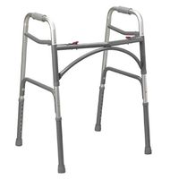 Bariatric Steel Folding Walker, Adult, Push Button Dual Release, Adjustable Height 32.5" to 39", 500 lb. Capacity