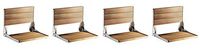Moen Teak Wood Folding Shower Seat, Aluminum (DN7110) (Pack of 4)