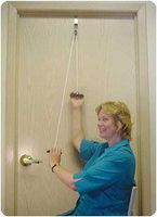 Molded Rubber Handle Pulley with Webbing Strap - Model 550941