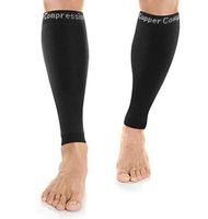 Copper Compression Recovery Calf Sleeves - Shin Splint Leg Sleeves. Guaranteed Highest Copper Content + Graduated Compression. Great for Running + Sports. Support Sore Muscles + Joints (1 Pair XL)