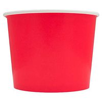 Valentine's Day Red Paper Ice Cream Cups - 12 oz Disposable Dessert Bowls - Perfect For Your Yummy Foods! Many Colors & Sizes - Frozen Dessert Supplies - 100 Count